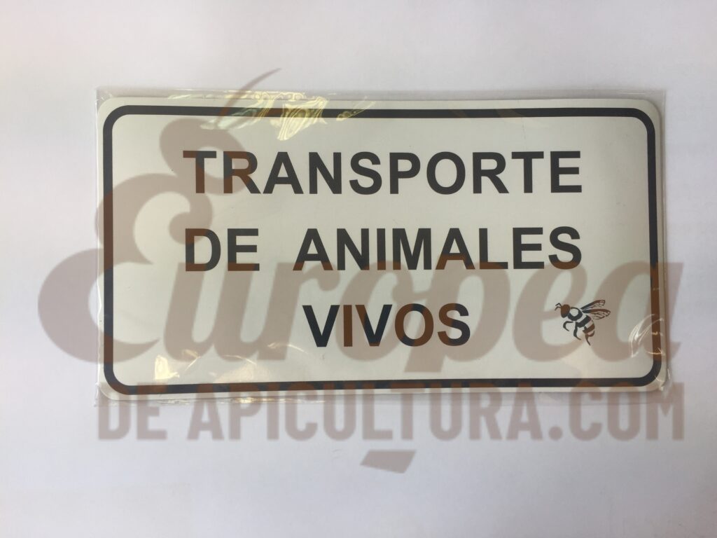 CARTEL IMÁN: "TRANSPORTE ANIMALES VIVOS"